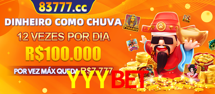 Banner do programa de recompensas Recomende para amigos do YYYBET, detalhando os bônus por convidar amigos, com prêmios que chegam a R$288.888.