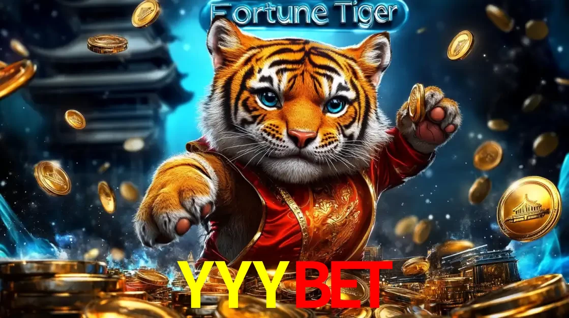 Imagem promocional do jogo de slot Fortune Tiger, com um tigre majestoso em traje tradicional cercado por uma fortuna em moedas de ouro, disponível agora no cassino YYYBET.